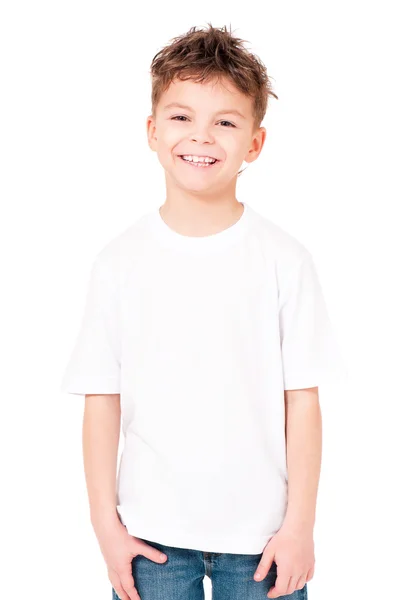 T-shirt op jongen — Stockfoto