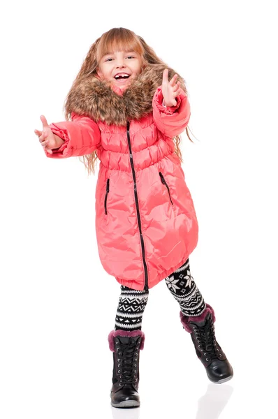 Little girl in winter clothing — Stock Photo, Image