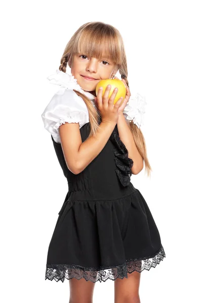 Dívka s apple — Stock fotografie