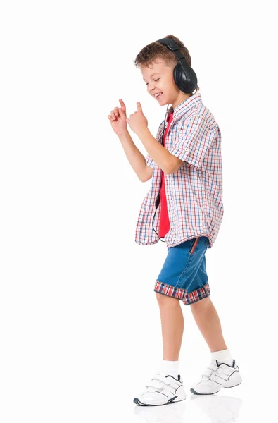 Boy with headphones — Stock Photo, Image