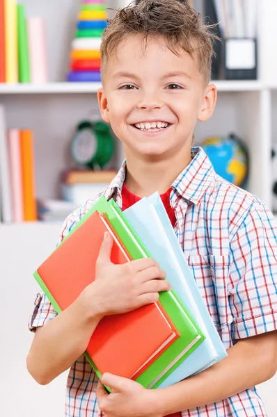 Boy with books — Stock Photo, Image
