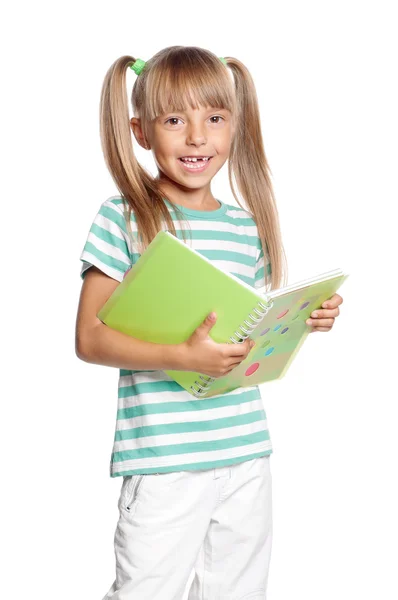 Studentessa con quaderno — Foto Stock