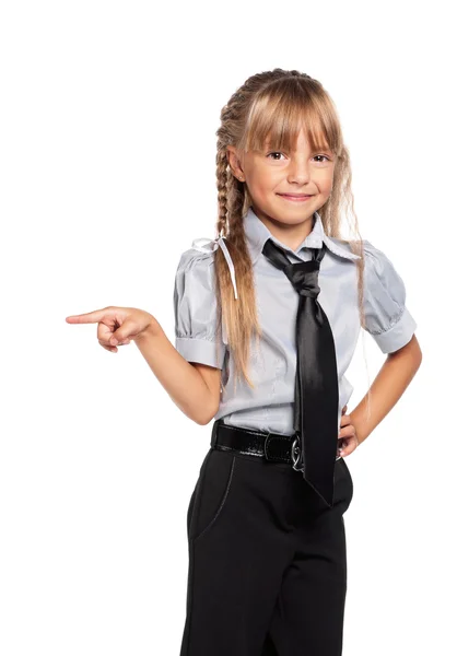 Little girl showing something — Stock Photo, Image