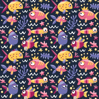 Deniz seamless modeli ile balıkçı