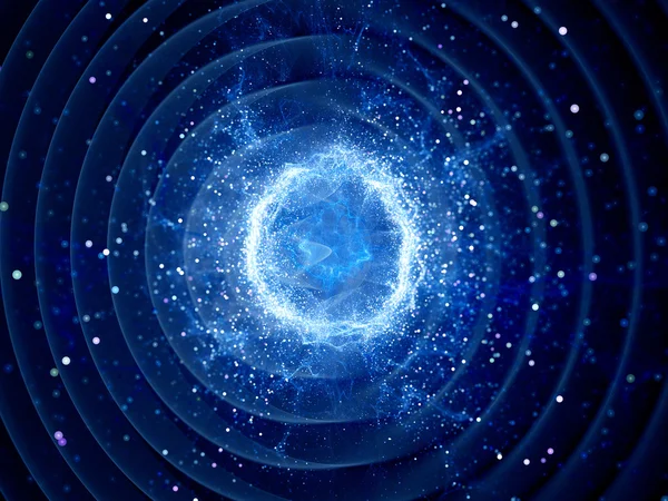 Gravitaional wave burst by strong force field — Stock Photo, Image