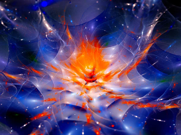 Espaço brilhante colorido flor fractal — Fotografia de Stock