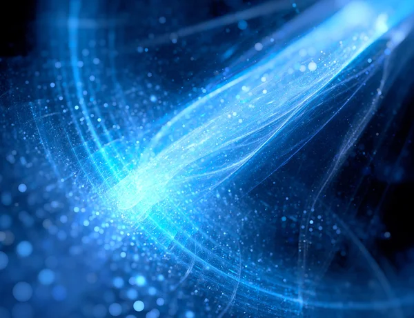 Auswirkungen der blau leuchtenden neuen Technologie — Stockfoto