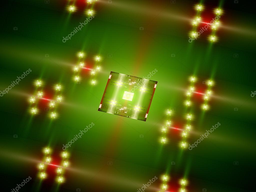 Futuristic green processor core Stock Photo by ©sakkmesterke 112903484