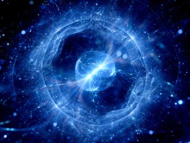Mavi parlak gravitaional dalga arka plan