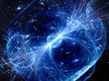 Mavi parlak gravitaional dalga ile gamma-ışını güç alanı backgr
