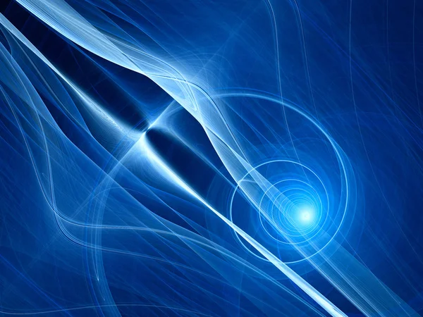 Blue glowing technology spiral in space — Stock Photo, Image