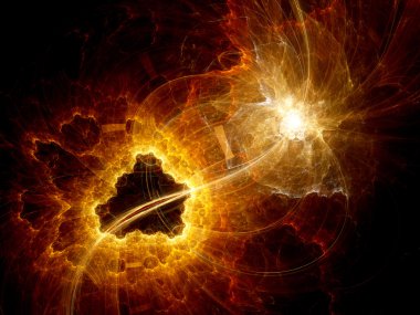 Dark matter explosion in space clipart