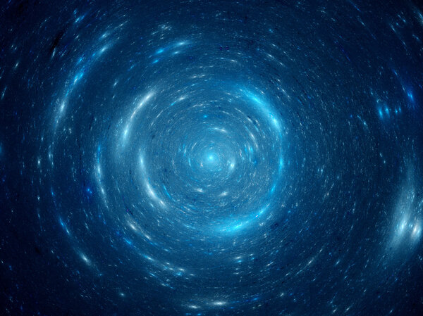 Center of blue spiral galaxy