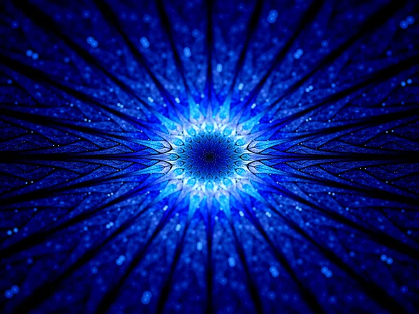 Modré zářící galaktické hodiny ve vesmíru — Stock fotografie