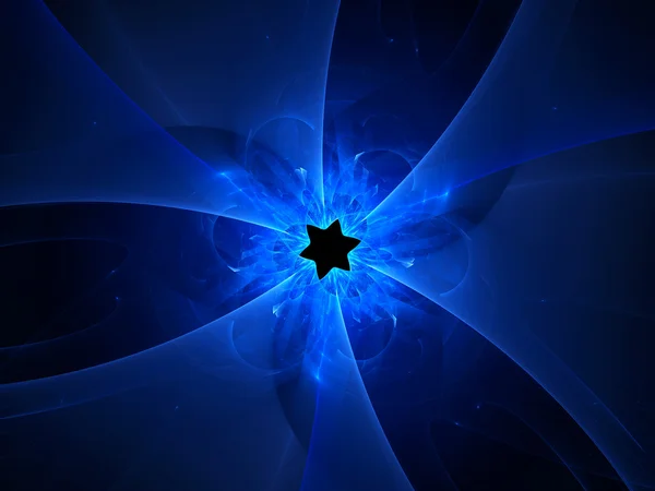 Mysterious black star in space — Stock Photo, Image