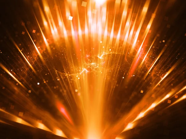 불 같은 태양 광선 — 스톡 사진