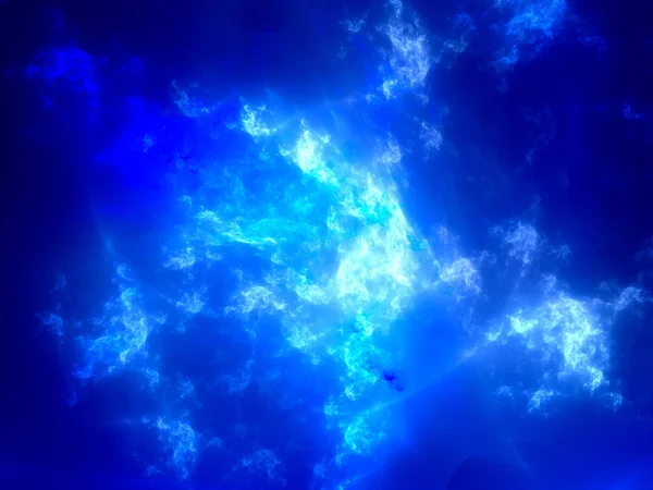 Vibrant blue glowing plasma in space — Stock Photo, Image