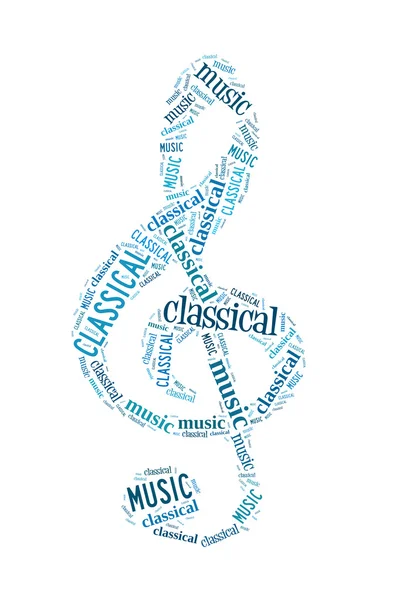 Klassieke muziek word cloud — Stockfoto