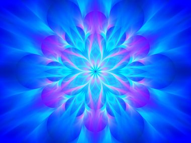 Blue glowing yantra clipart