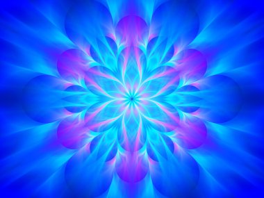 Blue glowing yantra clipart