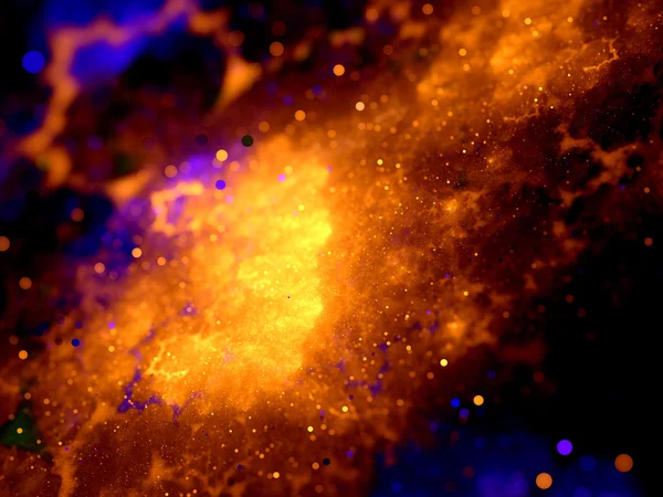 Campo estelar multicolorido no espaço profundo — Fotografia de Stock