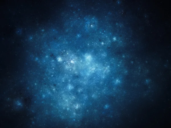 Blue glowing starfield in nebula — Stock Photo, Image