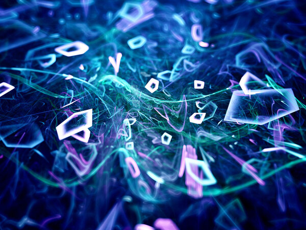 Abstract high tech background fractal with data