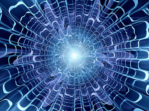 Blue broken glass fractal