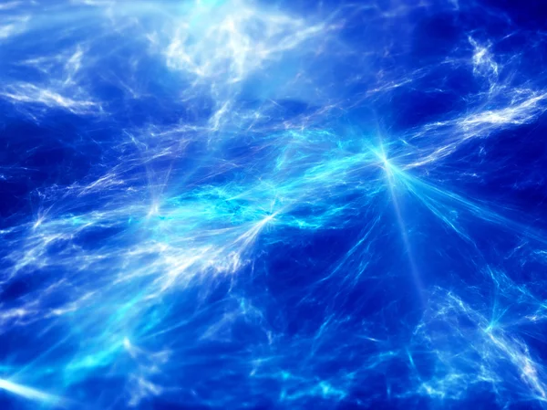 Campo de alta energia vibrante azul brilhante no espaço — Fotografia de Stock