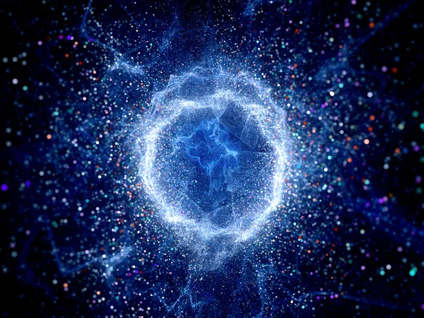 Mavi parlak torus şekil yüksek enerji alanı