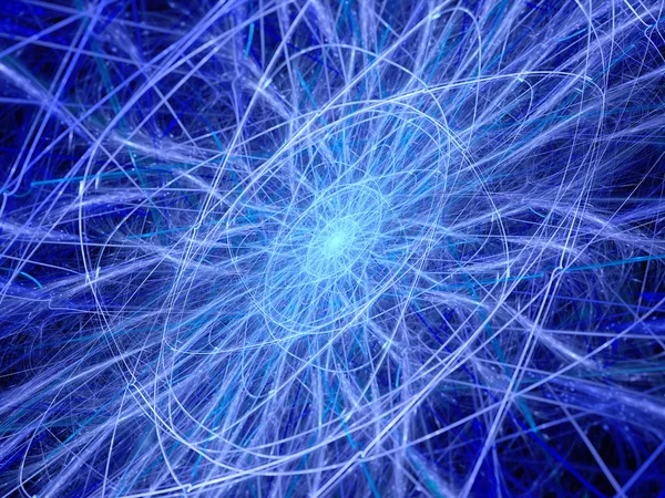 Blue glowing crazy trajectories — Stock Photo, Image