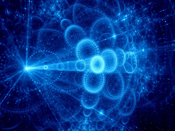 Uzayda fütüristik parlayan Dişliler