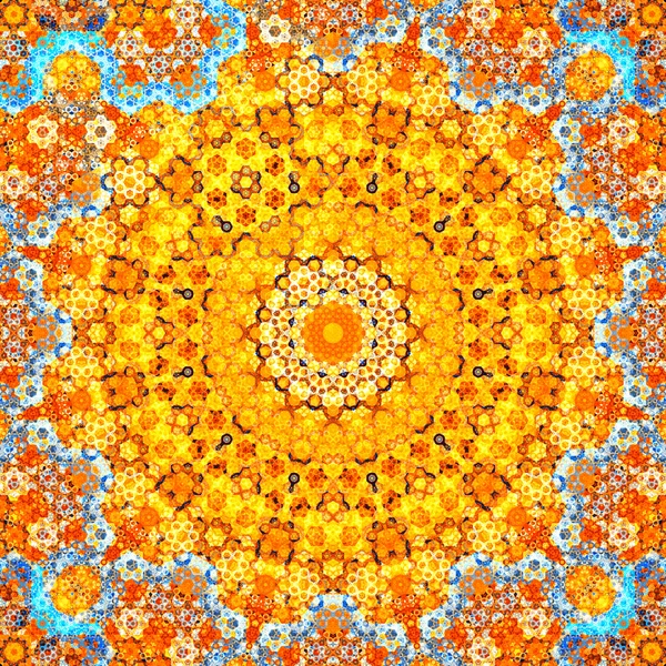 Colorful geometric kaleidoscope fractal — Stock Photo, Image