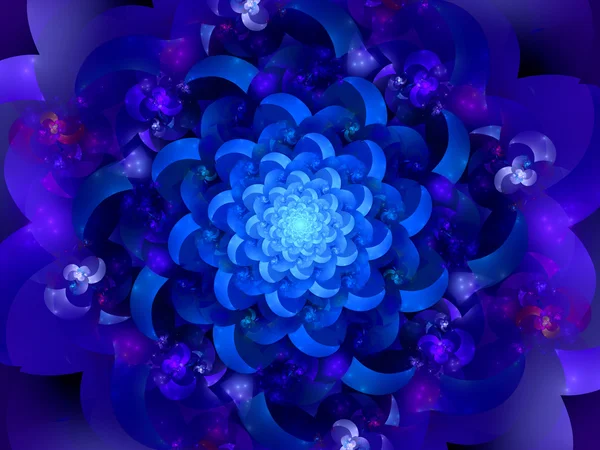 Magical blue oriental mandala in space — Stock Photo, Image