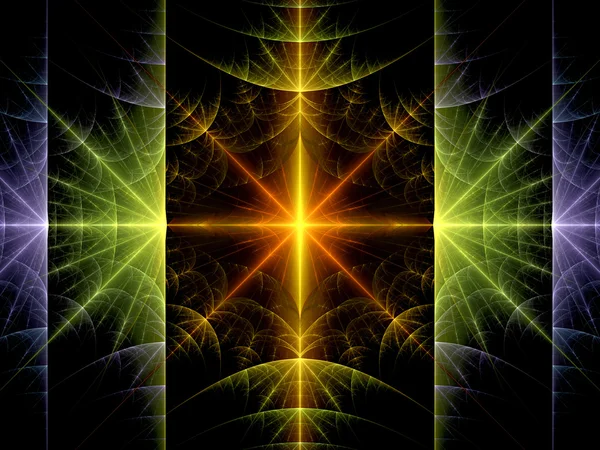 Kleurrijke kernsplijting fractal — Stockfoto