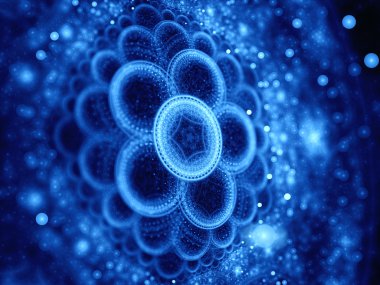 Futuristic glowing microlenses