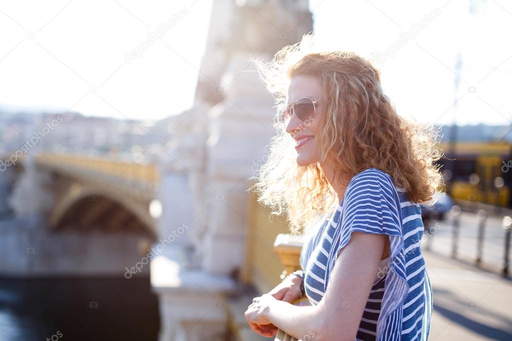 Redhead woman on Margaret bridge