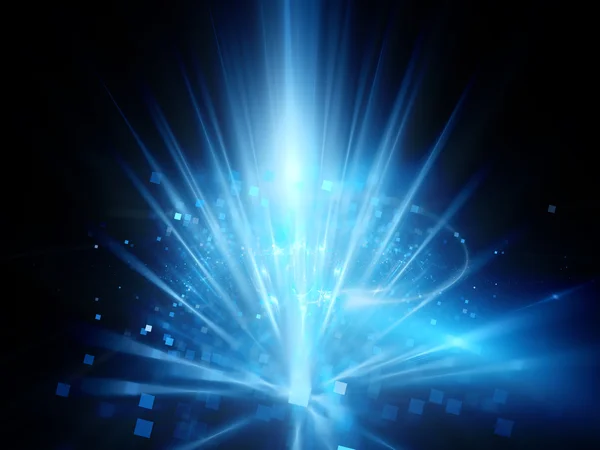 Blue glowing new technology background with particles — Stock Photo, Image