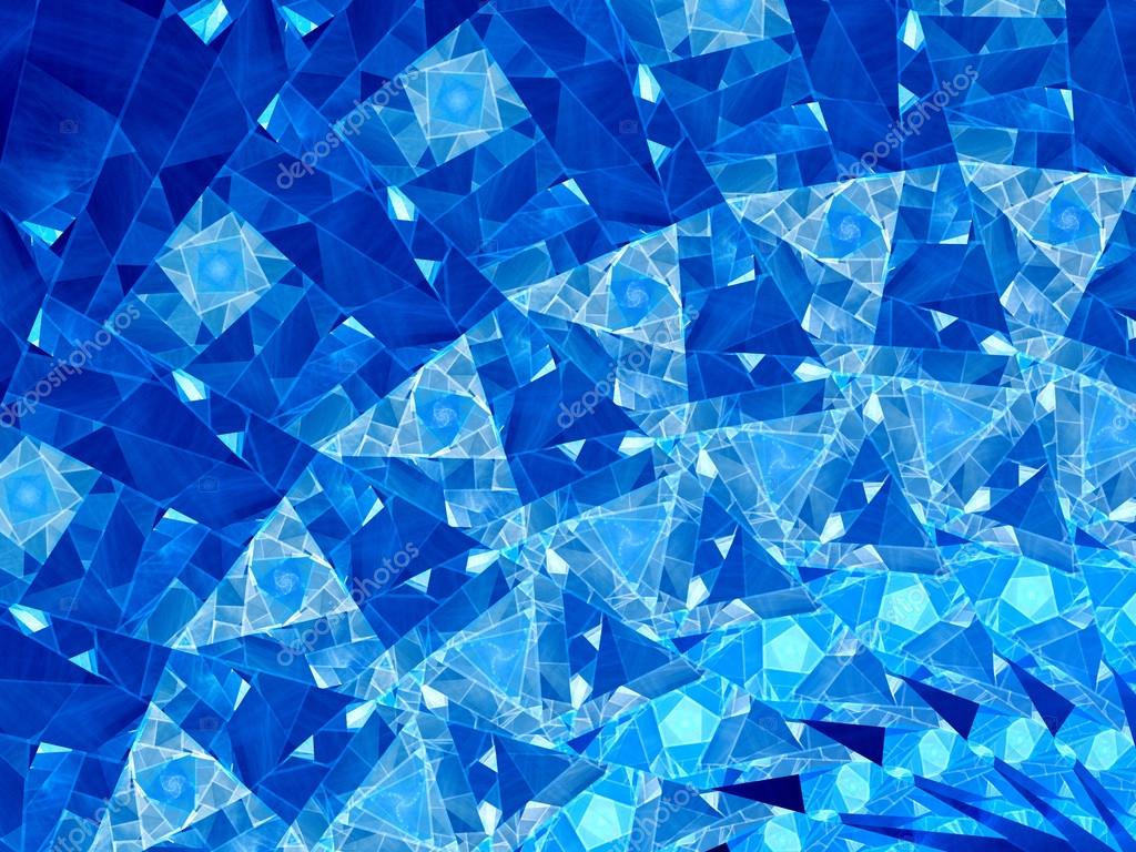 Blue Glowing Stained Glass Fractal Stock Photo Image By C Sakkmesterke