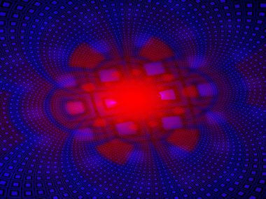 Quantum computer processors in grid clipart
