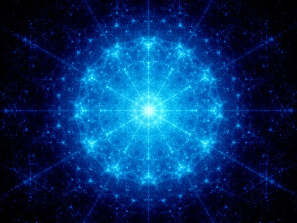 Blau glühende galaktische Uhr — Stockfoto