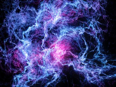 Çok renkli parlak yüksek enerji yıldırım