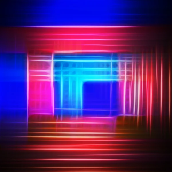 Multicolored glowing fractal lines — Stock Photo, Image