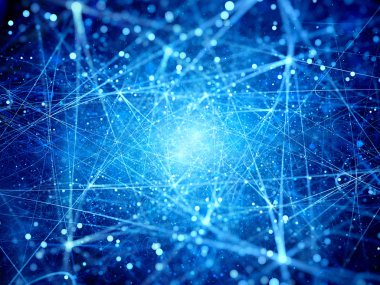 Uzayda parlayan birden çok bağlantı