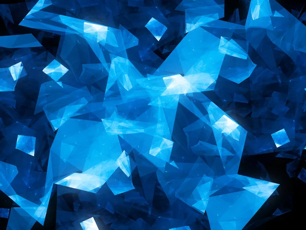 Μπλε λαμπερό γεωμετρικά σχήματα αφηρημένα φόντο — Φωτογραφία Αρχείου