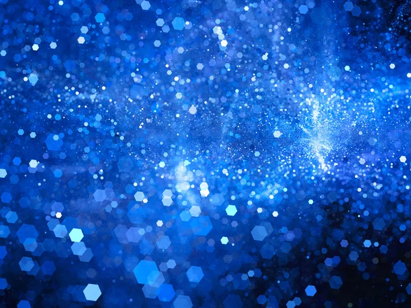 Blue glowing hexagonal bokeh background — Stock Photo, Image