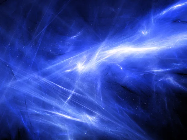 Blue glowing nebula in space — Stock Photo, Image