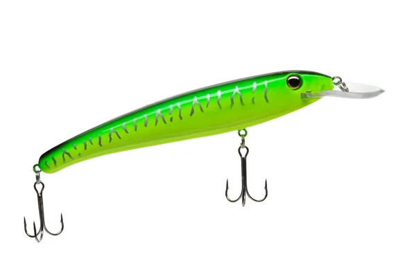 Bright green wobbler lure — Stock Photo, Image