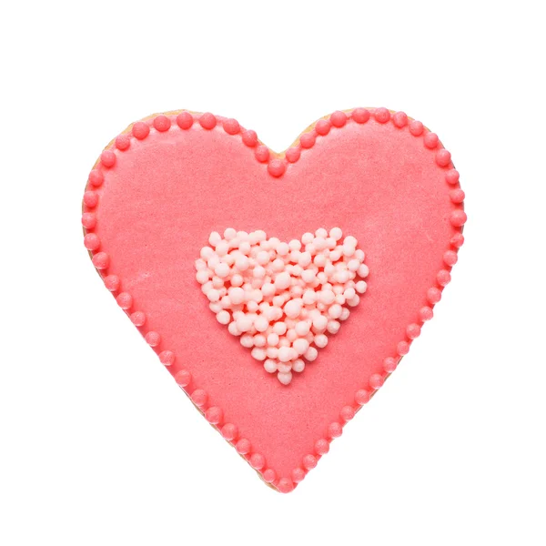 Cookie in shape of heart. — Stock Photo, Image