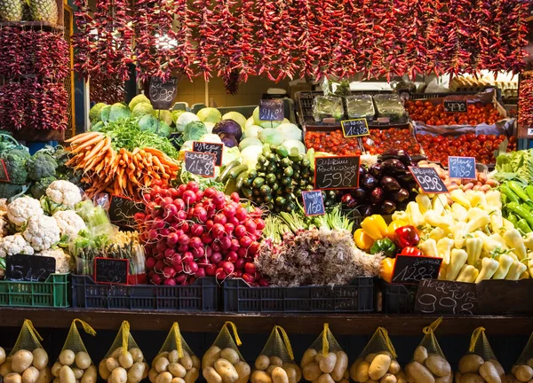 Venta de especias en el mercado central de Budapest, Hungría — Foto de Stock